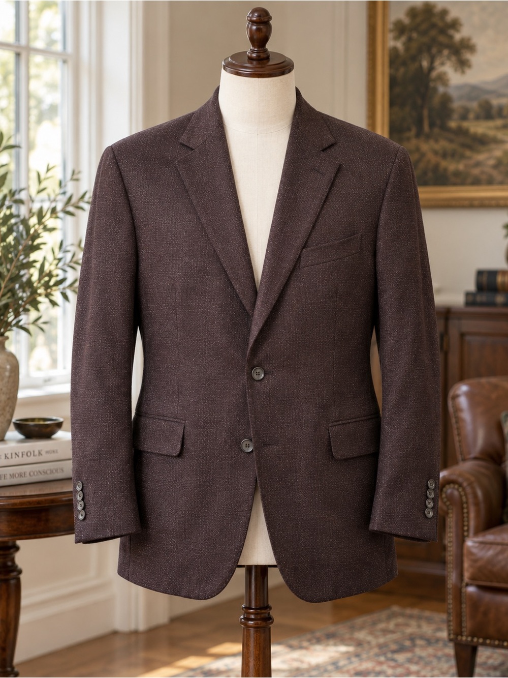 Patrick James Reserve Burgundy Sport Coat with Notched Lapels